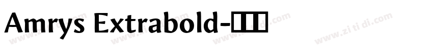 Amrys Extrabold字体转换